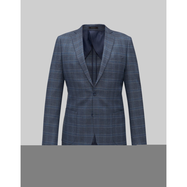 marynarka plati 01 szary slim fit