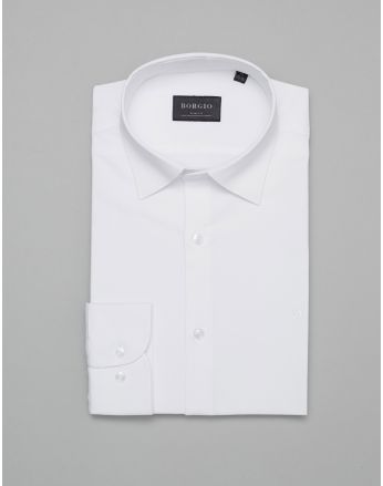 koszula laspezia 00358 długi rękaw biały slim fit