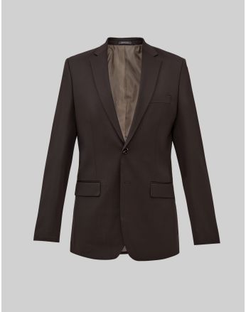 marynarka do zestawu gualdo brąz slim fit