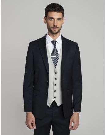 marynarka do zestawu marradi granatowy slim fit