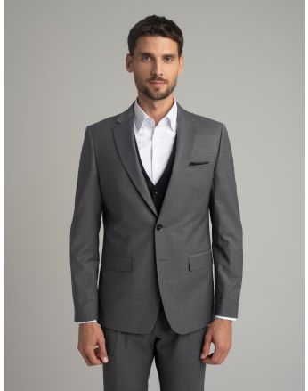 marynarka do zestawu chiari szary slim fit