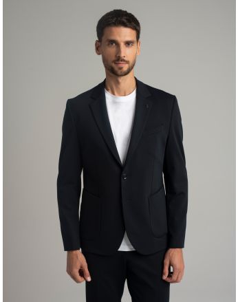 marynarka do zestawu gavello granatowy slim fit