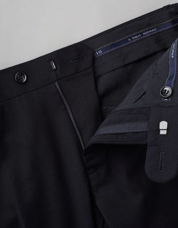 Spodnie do zestawu monopoli granatowy slim fit