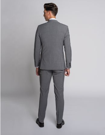 Eleganckie spodnie męskie saluzzo szary slim fit