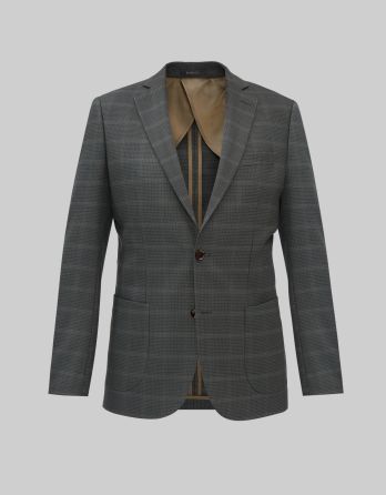 marynarka locri zielona w kratę slim fit