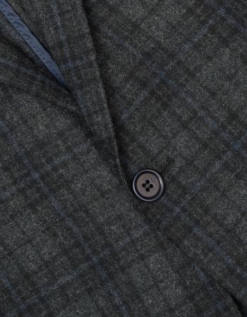 marynarka friddani grafit w kratę slim fit