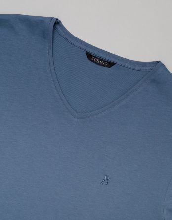 t shirt cerva niebieski