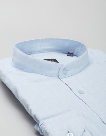 koszula lentini 00388 długi rękaw błękit classic fit