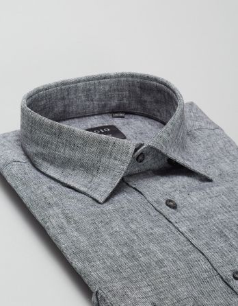 koszula lentini 00390 długi rękaw granatowy slim fit