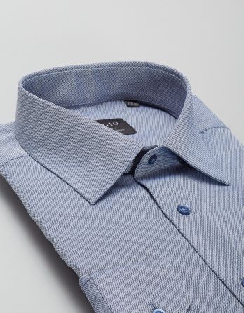 koszula fabrizia 00411 długi rękaw granatowy classic fit
