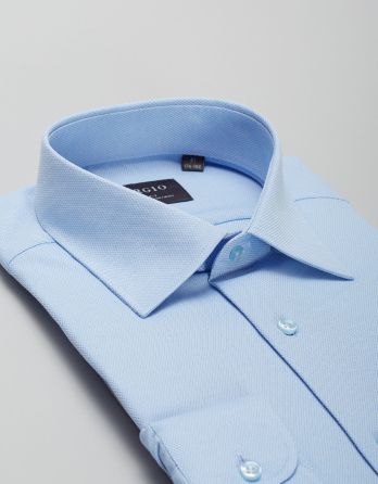 koszula fabrizia 00412 długi rękaw niebieski slim fit