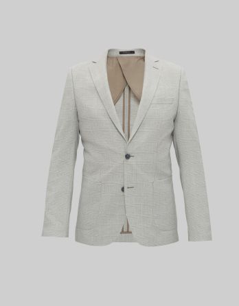 Marynarka do zestawu Olivadi beżowa slim fit