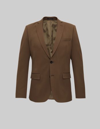 marynarka do zestawu lido brąz slim fit