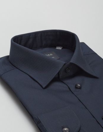 koszula lavello 00422 długi rękaw granatowy slim fit