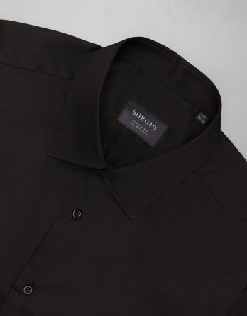 koszula simeria 00452 długi rękaw czarny classic fit