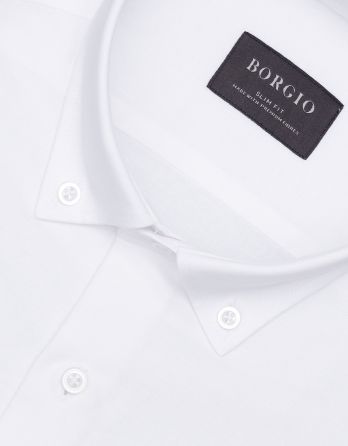 koszula oleggio 00468 długi rękaw biały slim fit