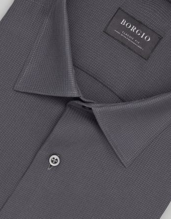 koszula licodia 00459 długi rękaw szary classic fit