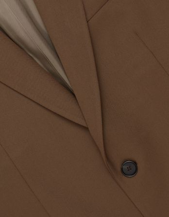 marynarka do zestawu lido 01 brąz slim fit