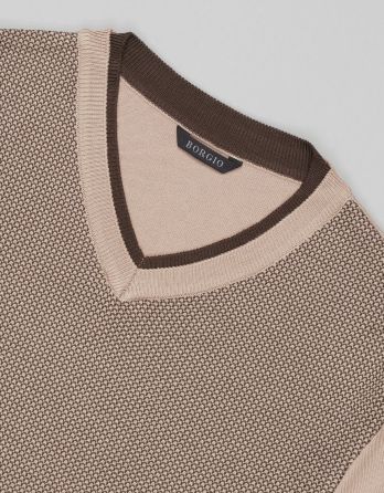 sweter borgarello vn brąz