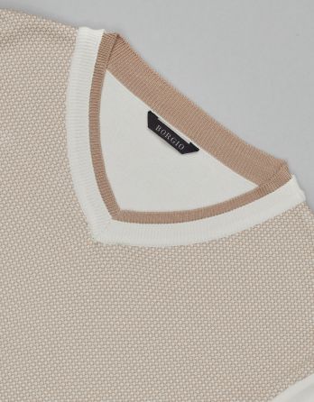 sweter borgarello vn beżowy