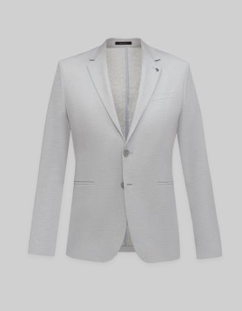 marynarka do zestawu perledo szary slim fit