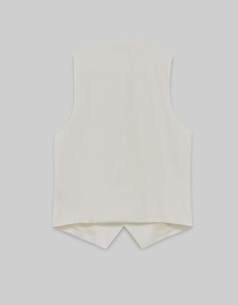 kamizelka do zestawu lido 01 biały slim fit