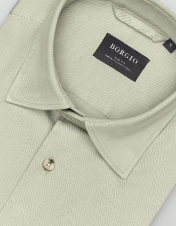 koszula terranova 00554 długi rękaw zielony slim fit