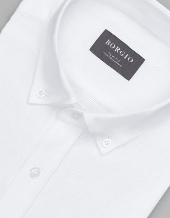 koszula limido 00557 długi rękaw biały slim fit