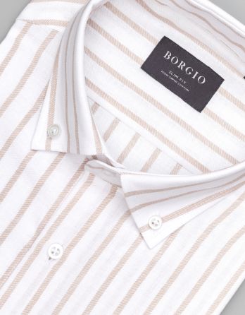 koszula passa 00543 długi rękaw biały slim fit