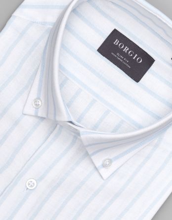 koszula passa 00544 długi rękaw biały slim fit