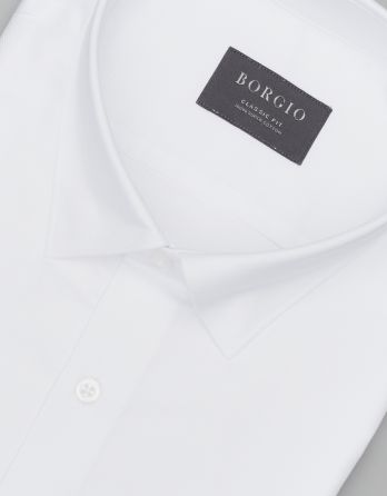 koszula rosazza 00584 długi rękaw biały classic fit