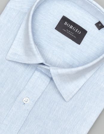 koszula lentella 00589 długi rękaw błękit slim fit