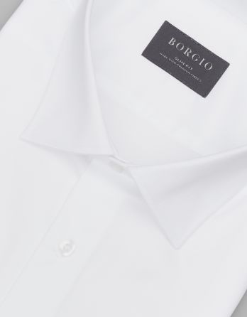 koszula manziana 00598 długi rękaw biały slim fit