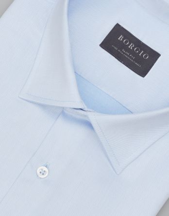 koszula manziana 00599 długi rękaw błękit slim fit