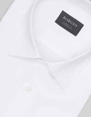 Koszula simeria 00607 długi rękaw biały classic fit