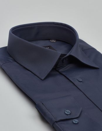 koszula lumia 00639 długi rękaw granatowy classic fit