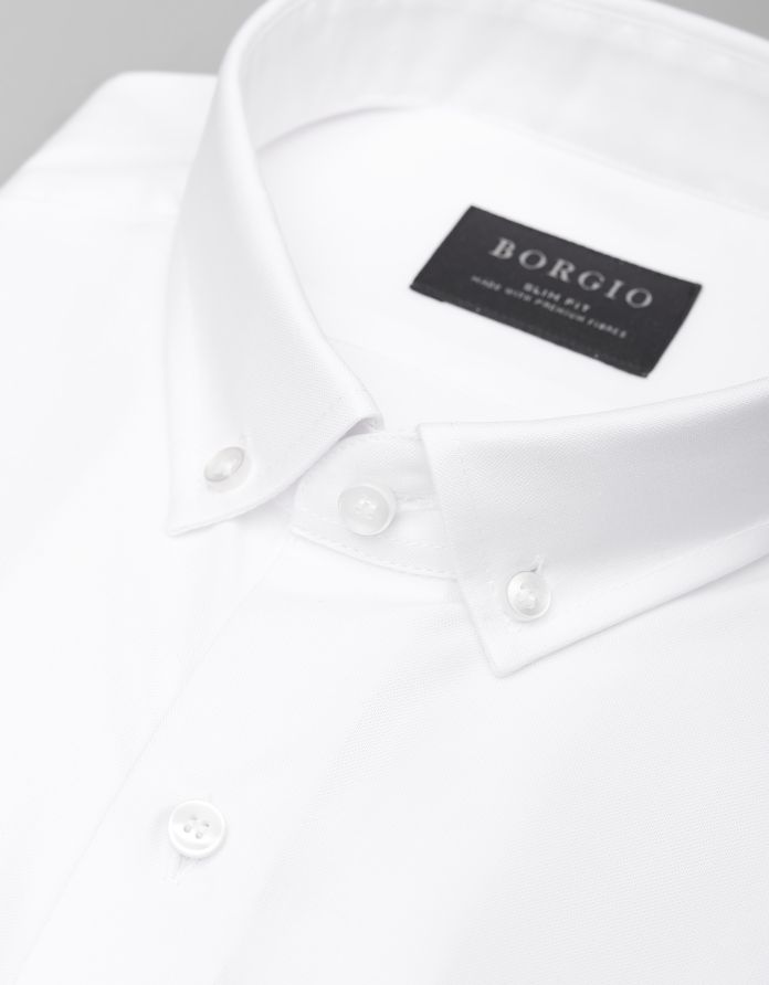 koszula męska fasano długi rękaw slim fit biały 00037