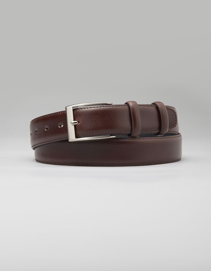 pasek męski murlo ciemny brąz z obszyciem 3,5