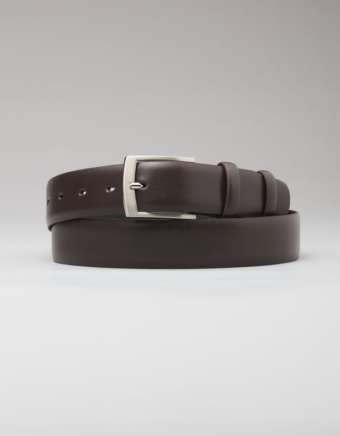 pasek męski murlo ciemny brąz bez obszycia 3,5