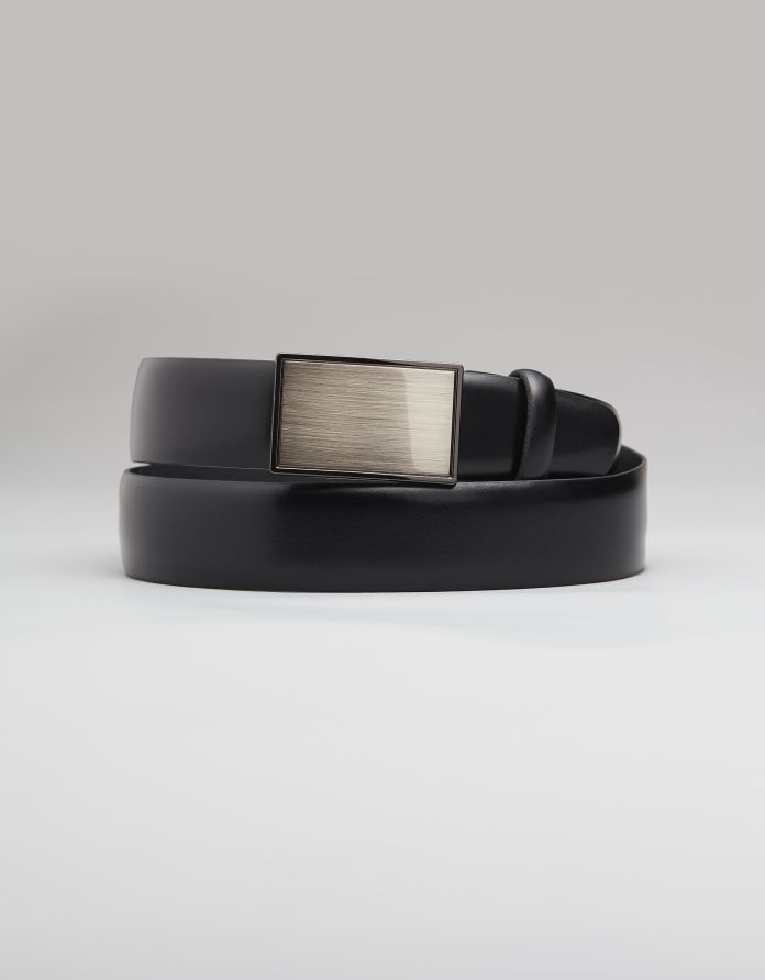 pasek męski czarny lari czarny bez obszycia 3,5