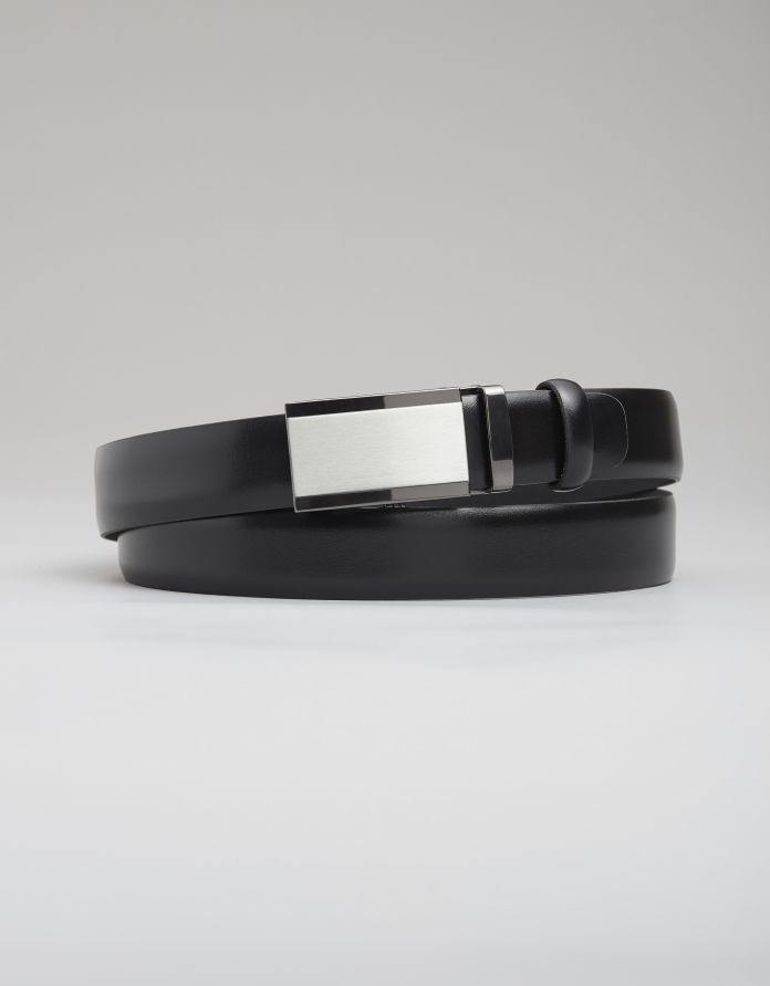 pasek męski lari czarny bez obszycia 3