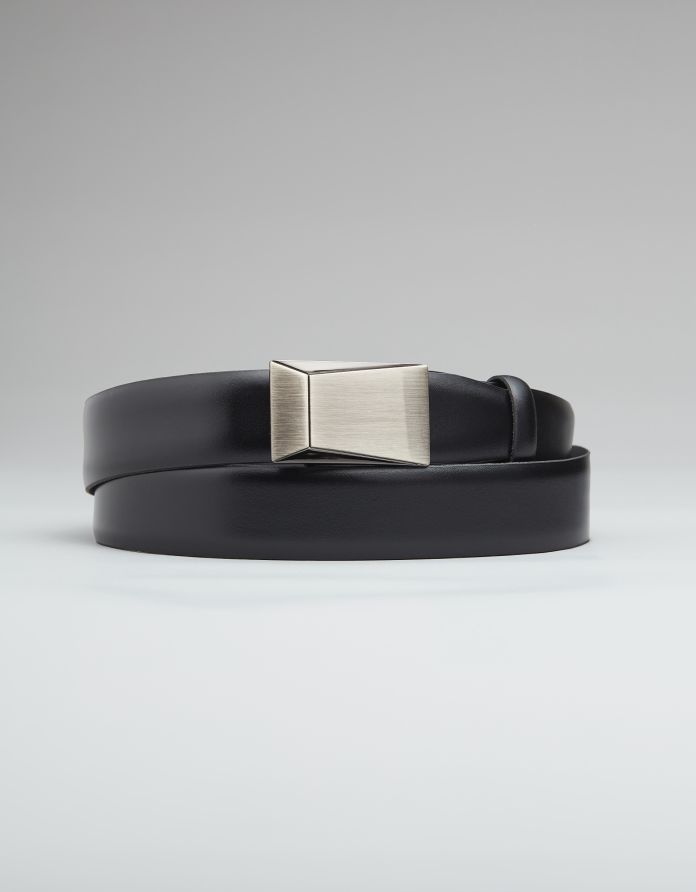 pasek męski lari czarny bez obszycia 3,5