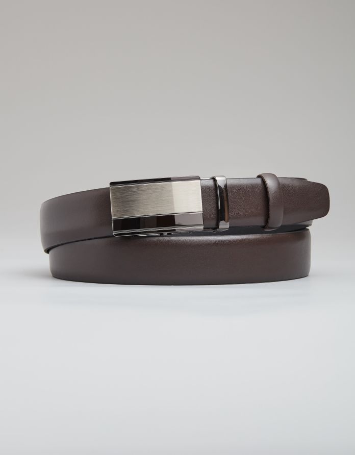 pasek męski lari ciemny brąz ka4 bez obszycia 3,5