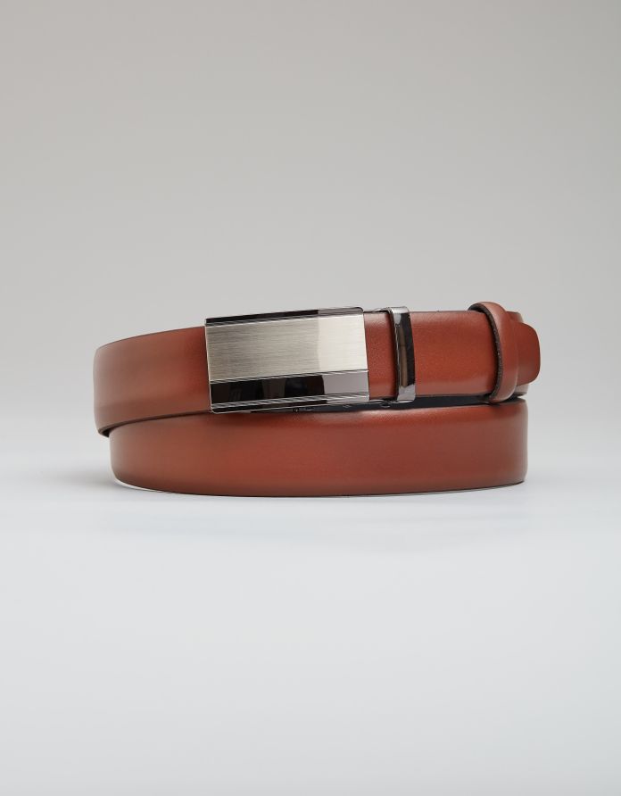 pasek męski lari jasny brąz bez obszycia 3,5