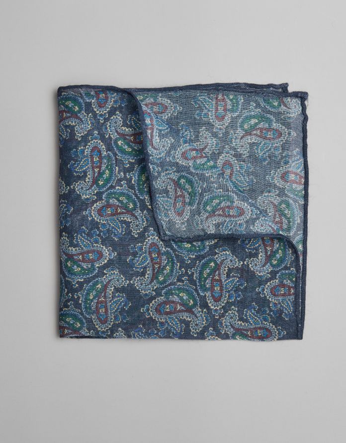 poszetka modal granatowy paisley 0001