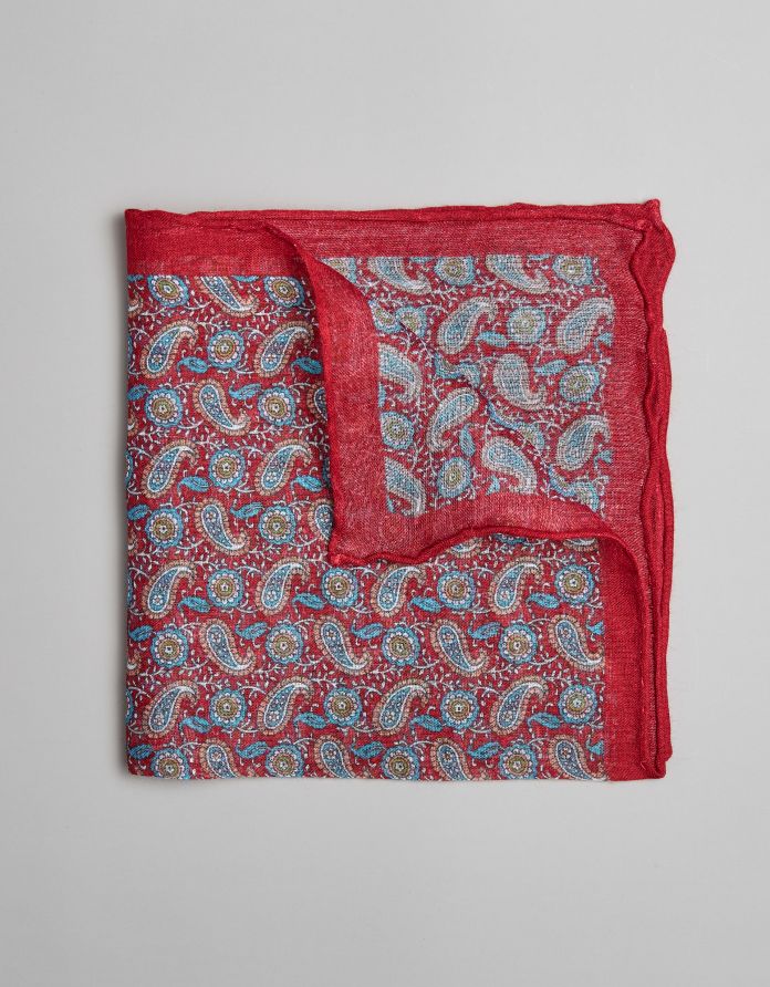 poszetka modal bordowy paisley 0004