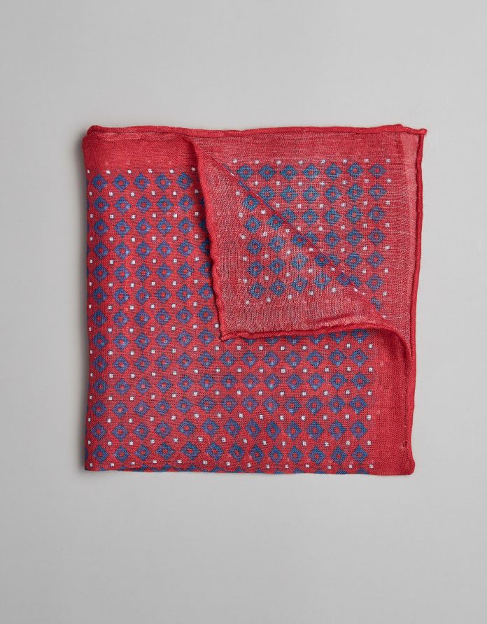 poszetka modal bordowy mikrowzór 0005