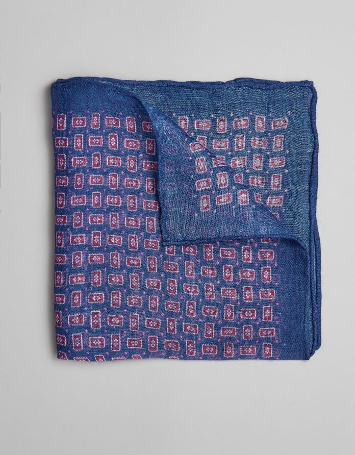 poszetka modal granatowy mikrowzór 0006