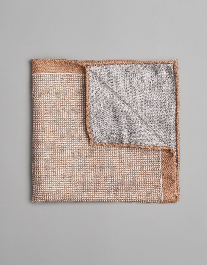 poszetka naturale beżowy mikrowzór 0002