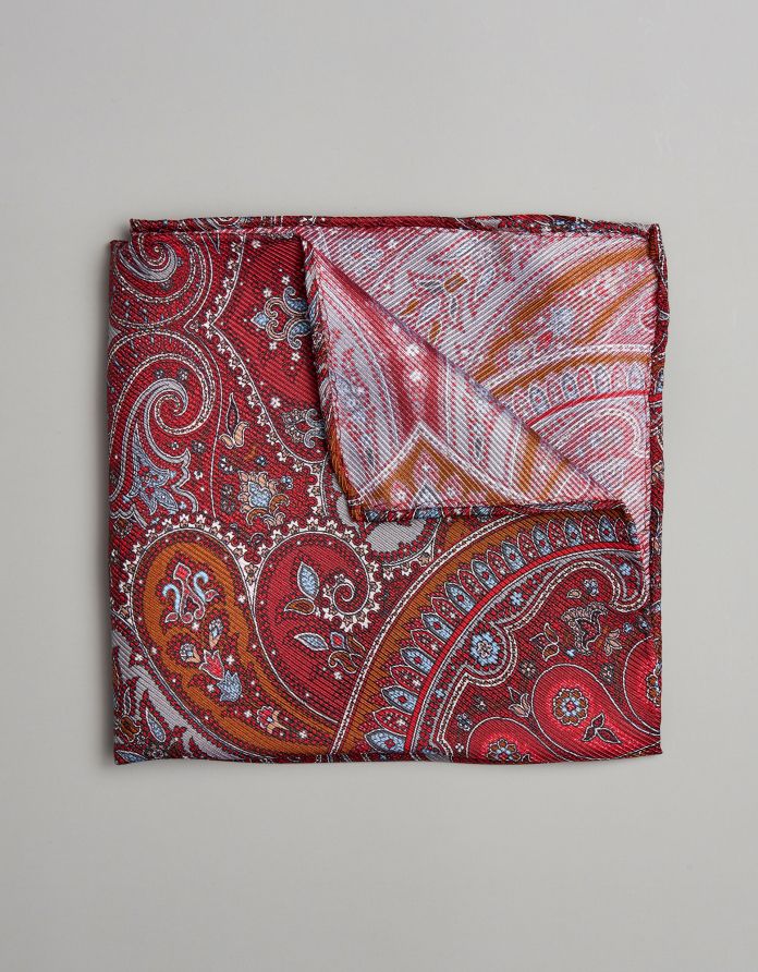 poszetka naturale bordowy paisley 0006